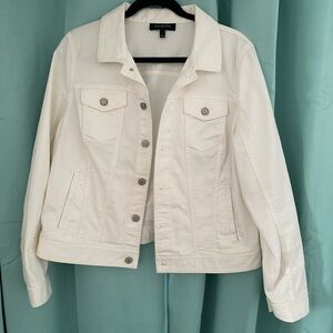 Calvin Klein Women's Cream Jean Jacket